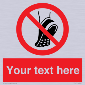 Custom prohibition Do not wear metal studded footwear